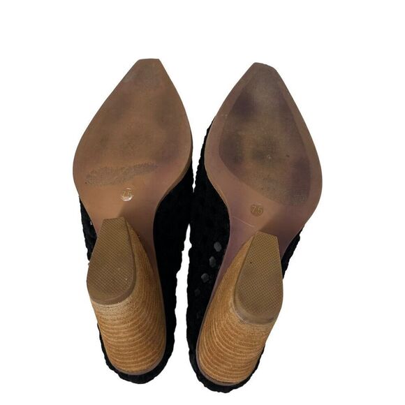 Jeffrey Campbell Mules Pointed Toe Crochet Stacked Heel Leone Size 7.5 Bohemian - Picture 8 of 10